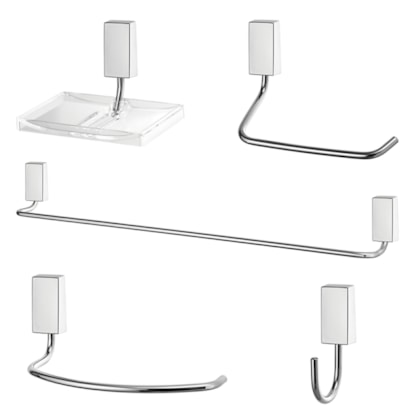 Kit De Acessórios Com 5 Peças Way C30 Cromada Lorenzetti