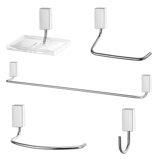 Kit De Acessórios Com 5 Peças Way C30 Cromada Lorenzetti - Imagem principal - c3e05430-fe0d-46d5-9b27-b749c56bf285