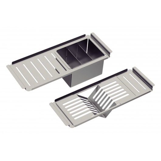 Kit De Acessórios Em Aço Inox Para Cubas Quadrum Design Collection - Imagem principal - 52e071c7-5024-43ea-ba82-536742d48946