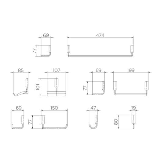 Kit De Acessórios Para Lavatório Com 5 Peças Idea Cromado Docol - Imagem principal - 02f6c28c-4b33-4856-8809-6f4fd466ff53
