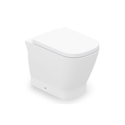 Kit de bacia convencional e itens de instalação gap Branco Matte Roca