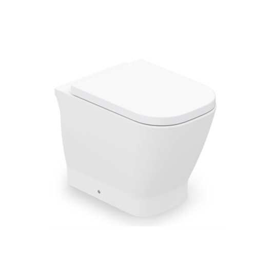 Kit de bacia convencional e itens de instalação gap Branco Matte Roca - Imagem principal - be168552-107c-47b0-b993-0ddcd8b63e2a