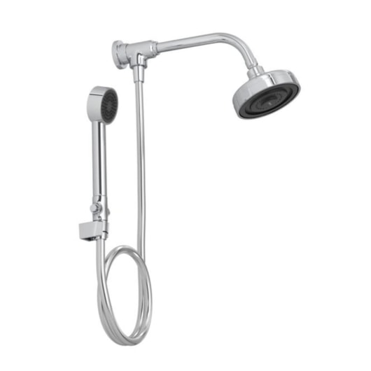 Kit De Chuveiro De Parede Com Desviador E Ducha Manual Cromado Deca - Imagem principal - 6ab61188-0bf9-42af-bc90-59d8fb9ba661