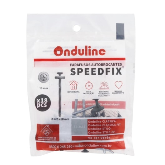 Kit de Parafuso Speedfix Com 18 Unidades Verde Onduline - Imagem principal - 0863bddc-1ec5-4edd-81a9-b686ce870415