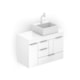 Kit Gabinete Basic C/ Gaveta E Porta 80X38Cm Branco/Branco C/ Cuba Q6 Celite - 7fa148fb-e2ef-4538-a05f-d45e82454b4e