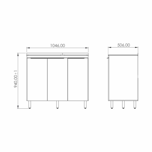 Kit Lavanderia Duplo Super Com Balcão Chumbo Ghelplus 114 litros - Imagem principal - 1b6cb8a0-169b-4234-a699-add69c6b70d6