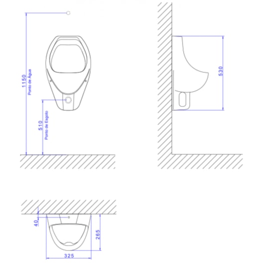 Kit Mictório Individual com Sifão Integrado Válvula e Itens de Instalação Branco Deca - Imagem principal - a3dea47d-d7dd-41c7-be45-837f8d7b6415