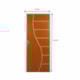 Kit Porta Açomad Decorada Cantareira Semi-Oca Mogno Abertura Pela Esquerda MGM 215x75cm - 80a2a713-6103-4172-bbf1-9d7d9bdfd57b