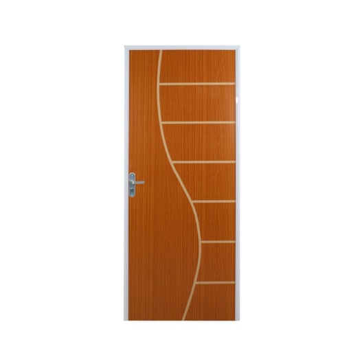 Kit Porta Açomad Decorada Cantareira Semi-Oca Mogno Abertura Pela Esquerda MGM 215x75cm - Imagem principal - 28690016-e0ec-4a57-baf5-fd3443c20fa5