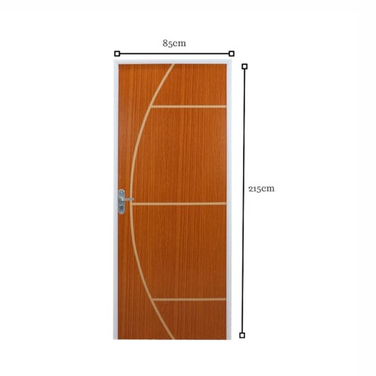 Kit Porta Açomad Semi-Oca Decorativa Gaucha Mogno Abertura Pela Esquerda MGM 215x85x6cm - Imagem principal - fc381b6e-4412-4302-bb9e-20635820dc49