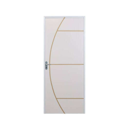 Kit Porta Açomad Semioca Decorativa Gaúcha Abertura Pela Direita Branca MGM 215x65cm - Imagem principal - 4db1d11e-ce30-4906-a02f-b5a40bafd5aa
