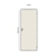 Kit Porta De Madeira Lisa Melamínico Branco Abertura Pela Esquerda MGM 215x74x16cm - 9d620a38-508c-415f-90b3-489dc01e0181