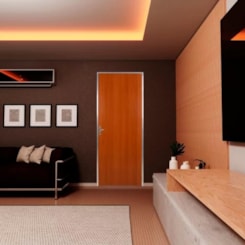 Kit Porta Lisa Abertura Pela Esquerda Semioca Ecomadeiral Mogno MGM 212x95cm