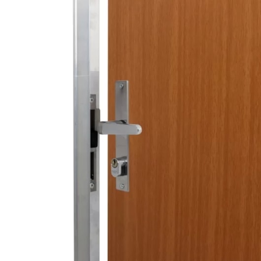 Kit Porta Lisa Abertura Pela Esquerda Semioca Ecomadeiral Mogno MGM 212x95cm - Imagem principal - 56bd287b-333d-4013-b417-ec41d6def887