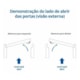 Kit Porta Melaminica Açomad Lisa Branco Abertura Pela Direita MGM 215x75x12cm - 2f3523c8-1531-4b34-a237-3cbce8b2a507