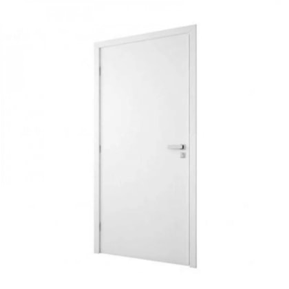 Kit Porta Melaminica Açomad Lisa Branco Abertura Pela Direita MGM 215x75x12cm
