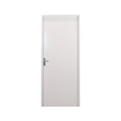 Kit Porta Melaminica Açomad Lisa Branco Abertura Pela Esquerda MGM 215x75x12cm