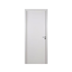 Kit Porta Melaminica Com Abertura Pela Direita Madeira Lisa Branco MGM 215x84x12cm