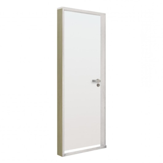 Kit Porta Melamínica Com Abertura Pela Direita Madeira Lisa Branco MGM 215x84x7cm - Imagem principal - 1c04d241-b9ec-469d-9238-8ba11bcd7907