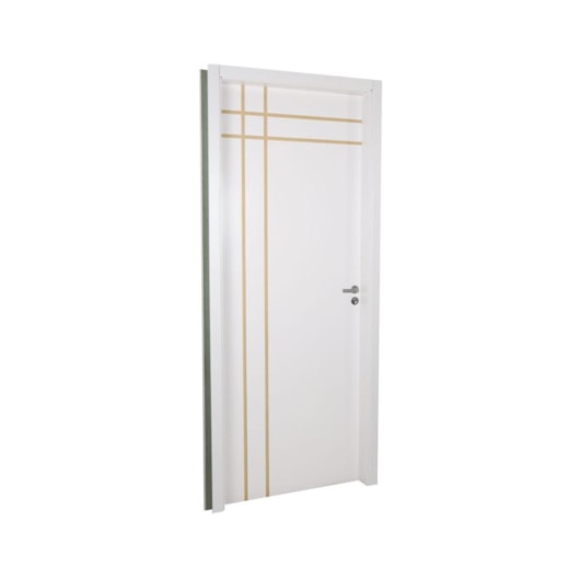 Kit Porta Melamínica Decorativa Semioca Mantiqueira Rq120 Abertura Pela Direita Branco MGM215x74cm - Imagem principal - efb8f007-8d21-432c-85da-ff8359dc02d0