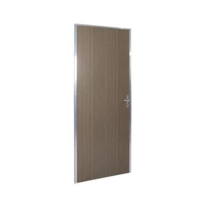 Kit Porta Melaminica Ecomadeiral Lisa Carvalho Quebec Abertura Pela Direita MGM 212x75cm