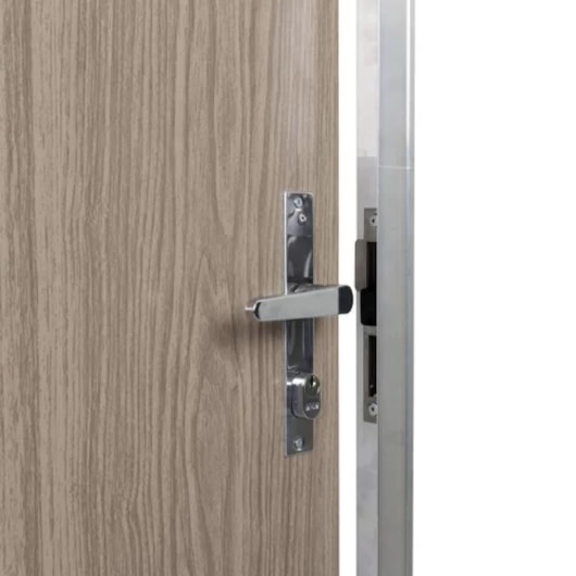 Kit Porta Melaminica Ecomadeiral Lisa Carvalho Quebec Abertura Pela Direita MGM 212x75cm - Imagem principal - 561a9086-e29f-4759-8242-b3d6dcde3bb9