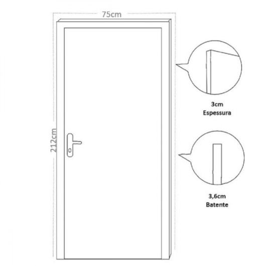 Kit Porta Melamínica Ecomaderial Lisa Semi Oca MGM 212x75cm - Imagem principal - 9d02a744-9654-4ff1-a6a0-0e837a18e9c7