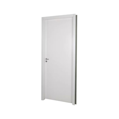 kIt Porta Melamínica Lisa Semi-Oca Alizar Regulável Abertura pela Esquerda Branco 215x74cm