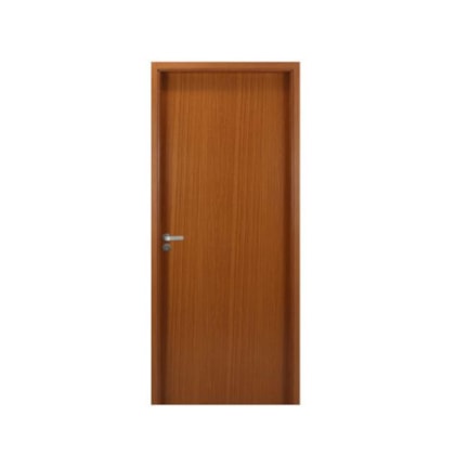 Kit Porta Melamínica Lisa Semioca Com Abertura Para Direita Mogno MGM 215x74cm