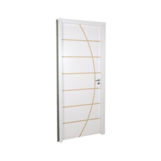 Kit Porta Melamínica Madeira Decorada Nebli Branco Com Abertura Pela Esquerda MGM 215x84x16cm - Imagem principal - 60ef536b-a040-4d2d-97d5-fd9333a351fc