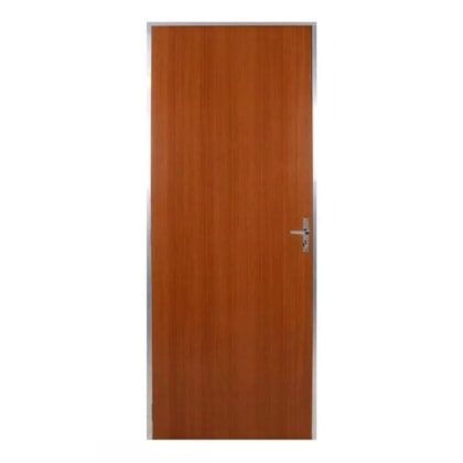 Kit Porta Melamínico Abertura Pela Direita Madeira Lisa Semi Oca Mogno MGM 212x75cm