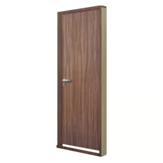 Kit Porta Pronta Madeira Lisa Melamínico Carvalho Quebec Abertura Pela Esquerda MGM 215x84x16cm - Imagem principal - 2f9fb723-776d-4697-9199-7522b0a5ea51
