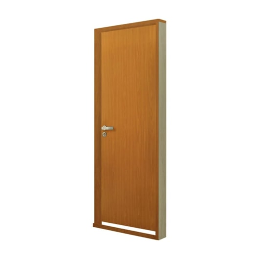 Kit Porta Pronta Madeira Lisa Melamínico Mogno Abertura Pela Esquerda MGM 215x84x12cm - Imagem principal - 643a9093-faff-43a8-b4e4-7437a0ba0655
