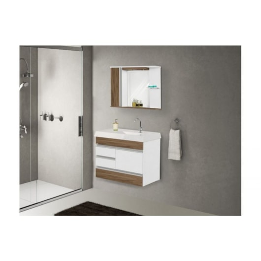 Kit Suspenso Para Banheiro Nápole 79,5cm 2 Gavetas 523129 Nogal Rorato - Imagem principal - 1d540dfd-aae1-4eb4-81bb-f292bb1b2d11