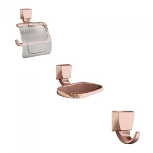 Kit Torneira Com Acessórios Flatt F71 Rose Gold Lorenzetti - Imagem principal - 732baf2d-037d-4845-9c1b-287676ce3f2f