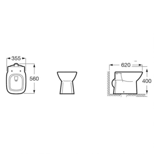 Kit vaso Convencional Com Assento Termofixo E Itens De Instalação Debba Classic Branco Roca - Imagem principal - 66f52ab0-f68c-44c0-8c07-d3dab7103b96