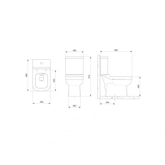 Kit Vaso Sanitário Caixa Acoplada Assento E Acessórios De Instalação Elite Matte Black Celite - Imagem principal - f4cba7ba-05d0-4555-baf6-b7a3472d31e5