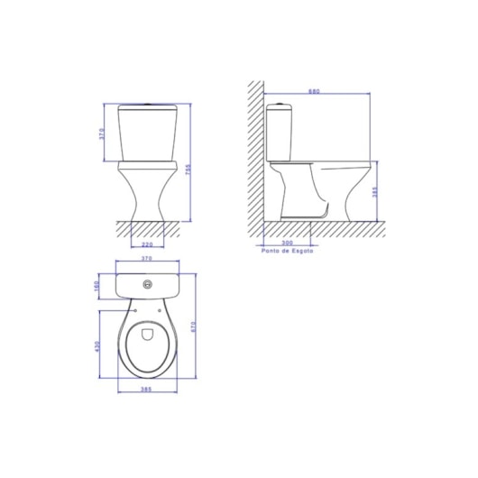 Kit Vaso Sanitário Caixa Acoplada Assento E Itens de Instalação Ravena Branco Deca  - Imagem principal - 746b087b-6505-48e2-acb6-8944cd571592