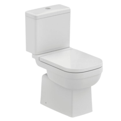 Kit Vaso Sanitário Com Acessórios De Instalação E Caixa Acoplada Com Assento PP Soft Close Elite Branco Celite
