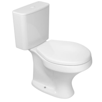 Kit Vaso Sanitário Com Caixa Aclopada Monocromática Ravena Branco Deca