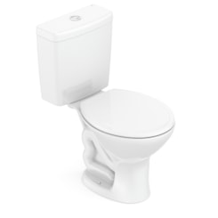Kit Vaso Sanitario Com Caixa Acoplada 3/6L Itens De Instalação E Assento Pp Saveiro Branco Celite
