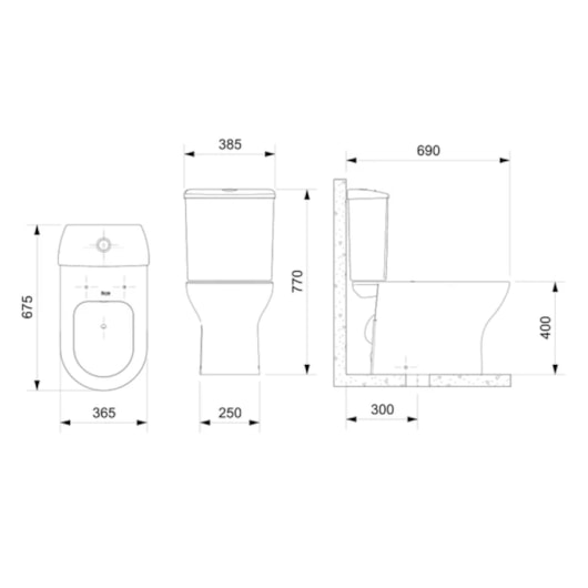 Kit Vaso Sanitário Com Caixa Acoplada Acessórios De Instalação E Assento Termofixo Nexo Matte Black Roca - Imagem principal - 87b892fc-0a37-4d08-be64-b157f038b1f7