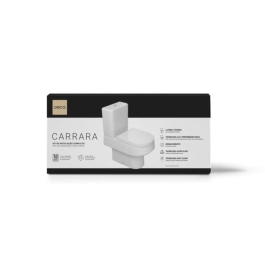 Kit Vaso Sanitário Com Caixa Acoplada Assento e Acessórios De Instalação Carrara Branco - Imagem principal - 0d6c3d36-0eca-4ebb-88b1-afcd4a4650da
