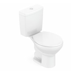 Kit Vaso Sanitário com Caixa Acoplada Assento e Acessórios de Instalação Flamingo Branco Roca
