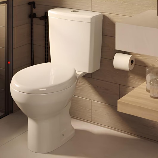 Kit Vaso Sanitário com Caixa Acoplada Assento e Acessórios de Instalação Flamingo Branco Roca - Imagem principal - 82da74a7-8cd7-4715-b7f8-7250edbb2ef7