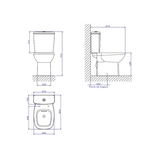 Kit Vaso Sanitário Com Caixa Acoplada Assento E Componentes Para Instalação Flex Branco Deca - Imagem principal - 45de04f7-df7f-44e7-a260-c170d98922ab