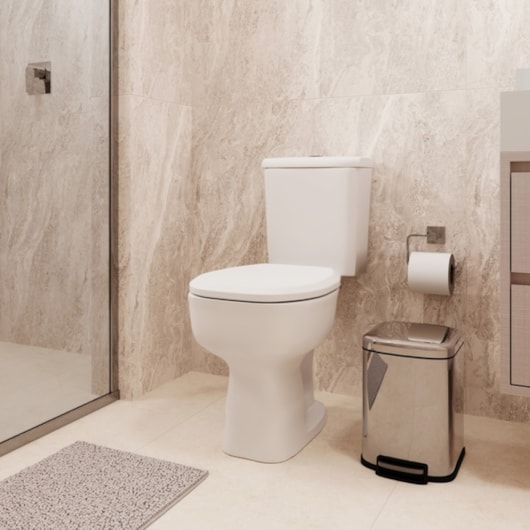 Kit Vaso Sanitário Com Caixa Acoplada Assento Em Polipropileno E Itens De Instalação Thema Branco Incepa - Imagem principal - 4b63efdd-2457-4cf7-8cba-1c27a29249a4