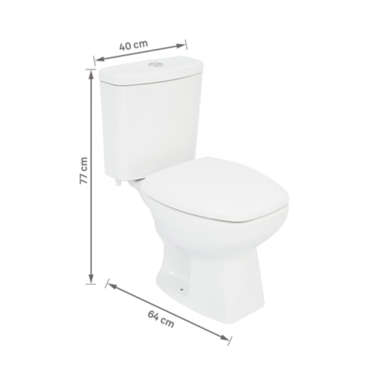 Kit Vaso Sanitário Com Caixa Acoplada Assento Em Polipropileno E Itens De Instalação Thema Branco Incepa - Imagem principal - 4f0ed359-1519-48e6-819d-dda5d690a1b0