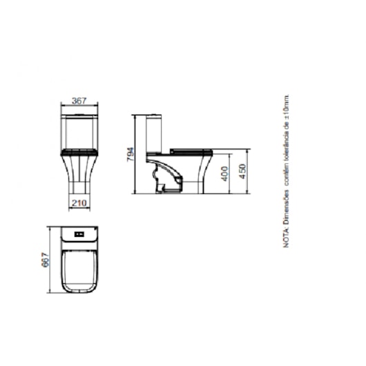 Kit Vaso Sanitário com Caixa Acoplada Assento Polipropileno e Itens de Instalação Gali Branco Docol - Imagem principal - 526ef81b-7779-42cb-b55b-a4c5168bb898