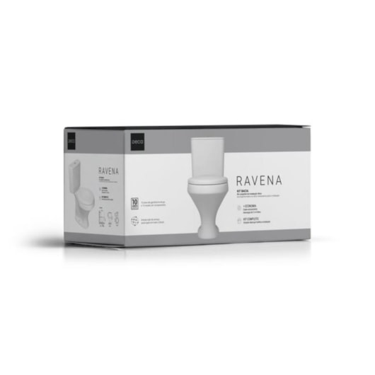 Kit Vaso Sanitário Com Caixa Acoplada Assento Sanitário E Componentes De Instalação Ravena Branco Deca - Imagem principal - 25031029-ed67-46f8-9d9e-c5ff1eaa4711